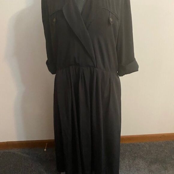 Chaus Dresses & Skirts - Ms. Chaus Black Wrap Front Bodice maxi dress, size 10